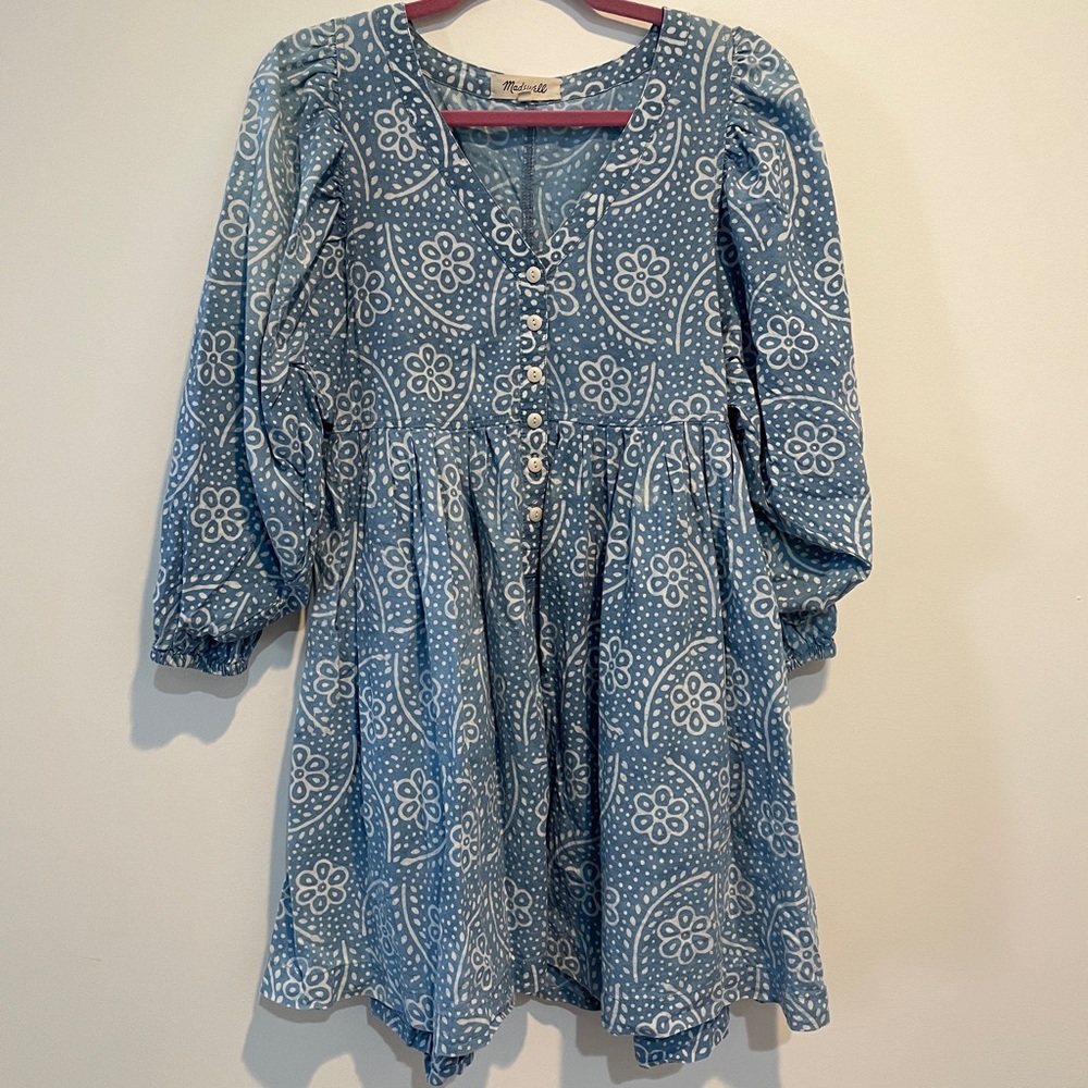 Madewell Blue Floral Dress